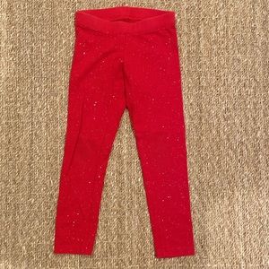 Cat & Jack Red Toddler Glitter Leggings